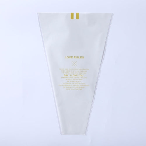 Flower Packaging Bag Trapezoid Bag Dried Flower Bag(White )