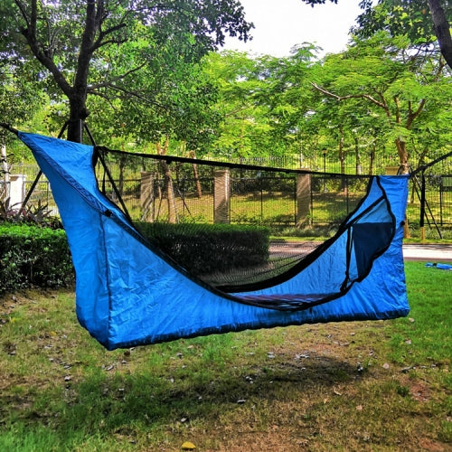 Mosquito Net Hammock Set Outdoor Anti-Mosquito Rainproof Floating Tent(Blue)