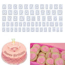 2 Sets 64 in 1 Plastic English Alphabet Symbol Cake Biscuit Mold Set
