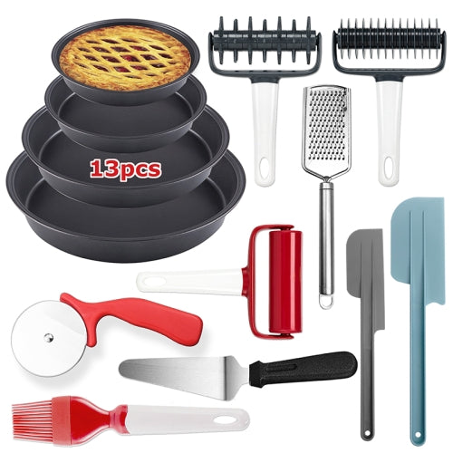 13 in 1 Pizza 9-Inch Non-Stick Bakeware Pastry Baking Tools Set
