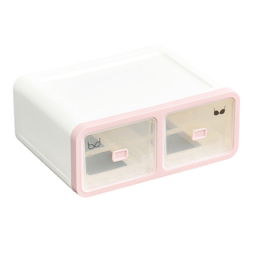 Underwear Dustproof Compartment Can Be Stacked Storage Box Household Drawer Underwear Socks Sorting Box, Size: No Separation(Pink)