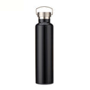 304 Vacuum Stainless Steel Vacuum Flask Double-Layer Large-Capacity Outdoor Water Bottle Mountaineering Sports Bottle, Capacity: 750ml(Black)