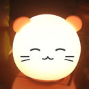 Home Silicone Cute Pet Night Light Eye Protection Pat Sensor Light(Cat)