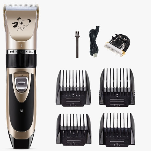 Pet Hair Remover Electric Shaving Haircut Set, Specification: Gold+Cutter Head