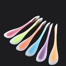 3 PCS Multifunctional Double-Headed Dual-Purpose Silicone Spatula Translucent Spoon Baking Tool, Random Color Delivery