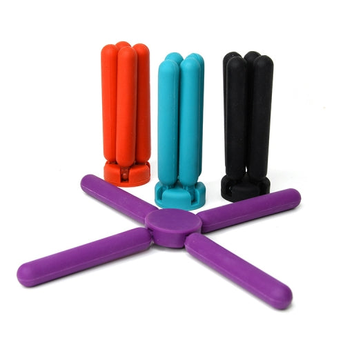 3 PCS Kitchen Cross-Shaped Folding Placemat Thickened Silicone Insulation Pad Pot Mat Coaster, Random Color Delivery
