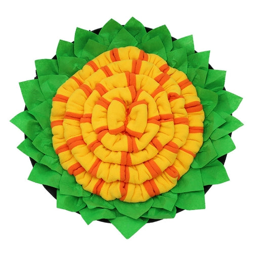 Pet Sniffing Mat Dog Training Mat Anti-Choking Bowl, Size: 50X50cm(Yellow)