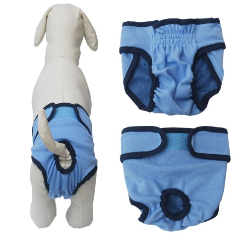 Pet Physiological Pants Large Medium & Small Dogs Anti-Harassment Safety Pants, Size: S(Blue)
