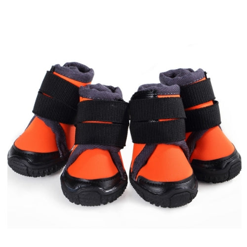 Pet Shoes Small Medium & Large Dogs Outdoor Sports Climbing Non-Slip Shoes, Size: 90(Orange)