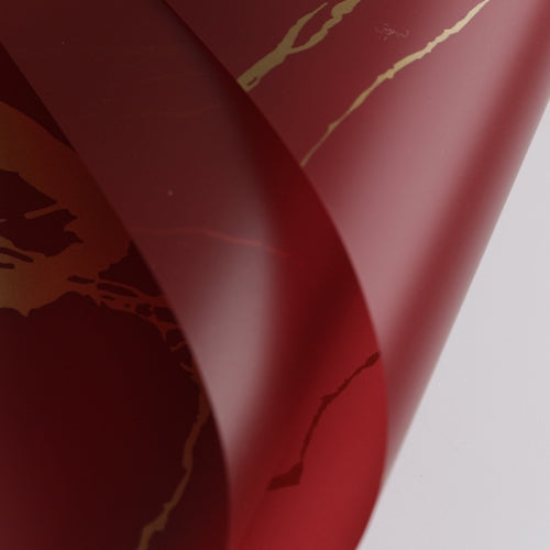 2 Bags Marbling Waterproof Matte Paper Flower Wrapping Paper(Drunk Red)
