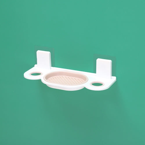 4 PCS Bathroom Shower Gel Hanger Multifunctional Bathroom Drain Soap Box(Pink)