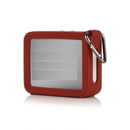 2 PCS For JBL GO2 Bluetooth Speaker Silicone Protective Case Four-corner Anti-fall Sound Case with Carabiner(Red Wine)