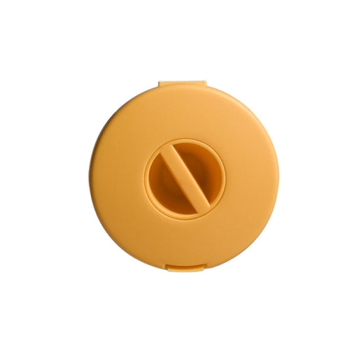 5 PCS Round Data Cable Storage Box Earphone Storage Collection Box(Yellow)