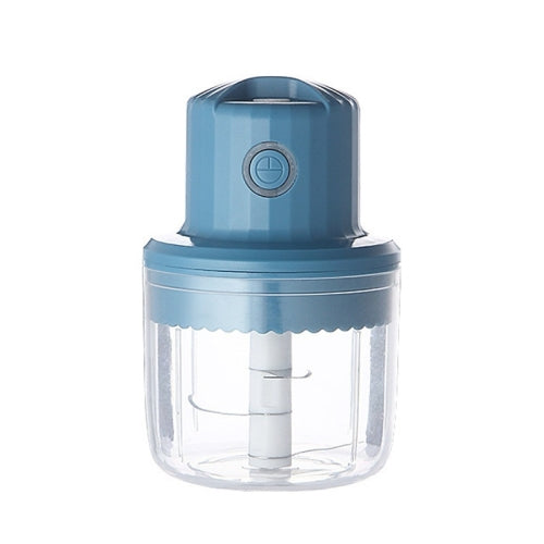 Baby Food Supplement Meat Grinder Electric Mini USB Rechargeable Mixer Small Minced Meat Garlic Masher Large (Blue)