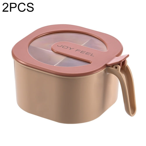 2 PCS Kitchen Transparent Visible Seasoning Jar Household Seasoning Bottle Set(Pink)