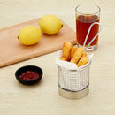 J13446S Stainless Steel Mini Fries Basket Restaurant Snack Bread Plate