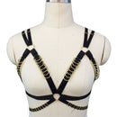 Shoulder Elastic Underwear Women Hollow Multi-Metal Circle Seamless Pajamas, Size: Free Size Adjustable(Black)