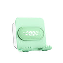 2 PCS Wall-Mounted Mobile Phone Holder Creative Sticking Multifunctional Storage Rack, Colour: Plastic Green B31