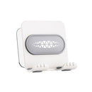 2 PCS Wall-Mounted Mobile Phone Holder Creative Sticking Multifunctional Storage Rack, Colour: Plastic White B31