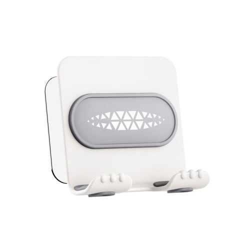 2 PCS Wall-Mounted Mobile Phone Holder Creative Sticking Multifunctional Storage Rack, Colour: Plastic White B31