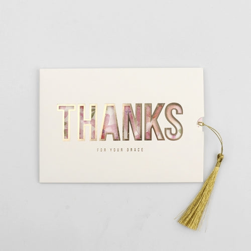10 PCS Holiday Blessing Thank You Greeting Card Watercolor Flowers Text Card(Thanks)