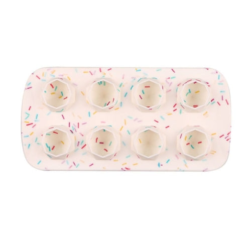 2 PCS Creative Silicone Ice Tray Mold 8 Continuous Mould Home-Made DIY Ice Tray Box, Style: Brick (Candy Color)