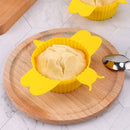 10 PCS Bee Shape Round Cake Mold Silicone Muffin Cup Baking Egg Tart Mold
