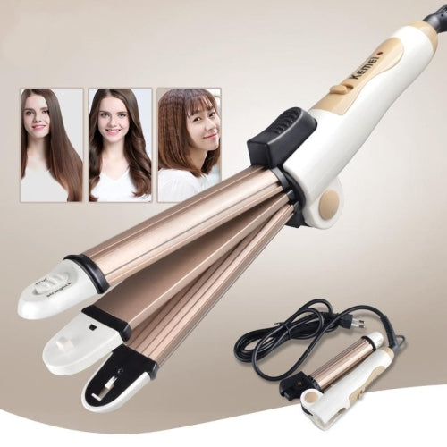 Mini Carrying Foldable Hair Straightener Curler(Gold)