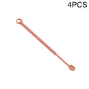 4 PCS Silicone Stir Stick Coffee Spoon Long Handle Cocktail Stick Cocktail Stirring Stick(Pink)