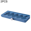 2 PCS Wall-Mounted Soap Dish Toilet Double Free Punch Soap Holder(Blue)