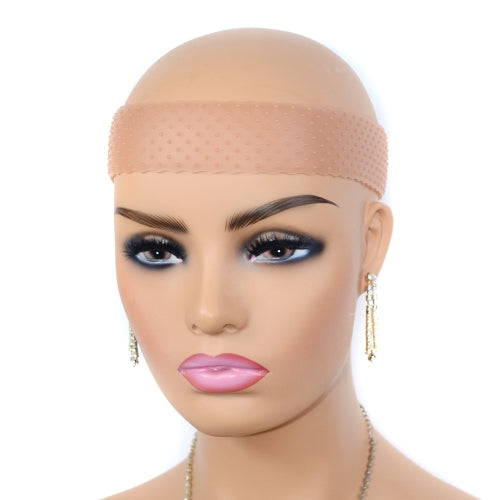 3 PCS Wig Silicone Hair Band Lace Headgear Silicone Wig Hair Band(Dark Brown)