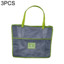 3 PCS Multifunctional Mesh Bag Storage Bag Portable And Carryable Hanging Bag For Fruit And Vegetable, Colour: Green (Large)