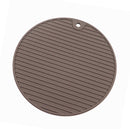 4 PCS Silicone Heat Insulation Pad Anti-Scald Non-Slip High Temperature Coaster(Brown Gray)