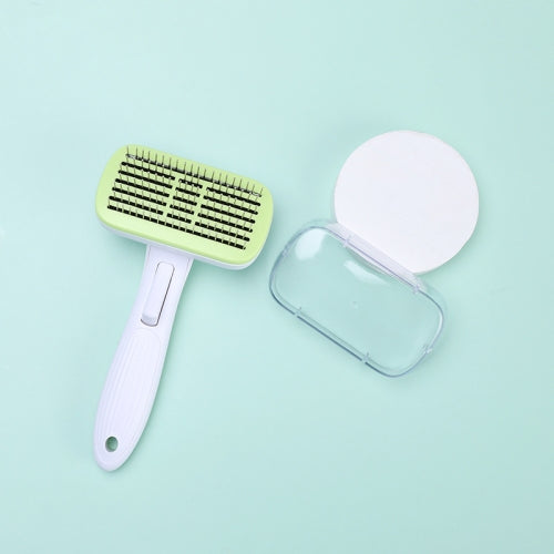 Pet Hair Removal Comb Open Knot Remove Floating Hair Steel Needle Comb(Green)