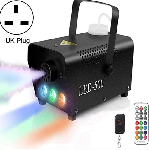 ZQ-B317 500W LED Full Color Remote Control Fog Machine Color Smoke Generator Stage Lighting Bar Lighting, Specification: UK Plug