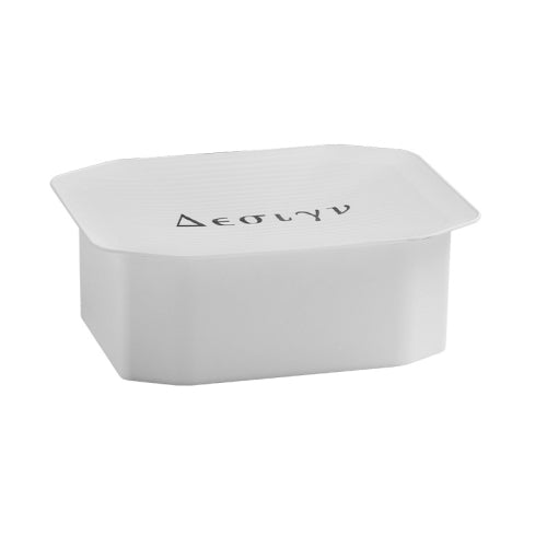 2 PCS Household Dustproof Desktop Storage Box Plastic Fruit Tray Snacks With Lid Storage Box(Off-white)