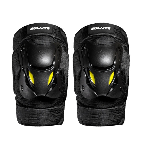 SULAITE Motorcycle Protector Rider Wind Warmth Protective Gear Riding Equipment, Colour: Black Knee Pads