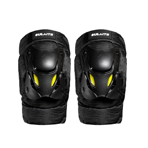 SULAITE Motorcycle Protector Rider Wind Warmth Protective Gear Riding Equipment, Colour: Black Elbow Pads