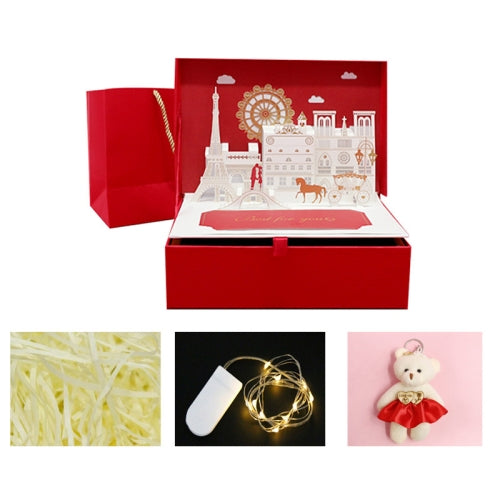 Love Story Three-Dimensional Gift Box Creative Gift Packaging Box, Colour: Large (Package 3)