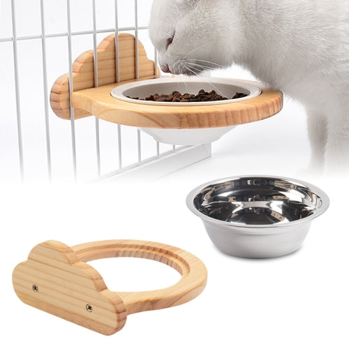 Pets Freely Adjustable Hanging Cage Bowl, Specification: Stainless Steel Bowl Cloud