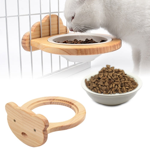 Pets Freely Adjustable Hanging Cage Bowl, Specification: Porcelain Bowl Bear Head