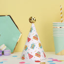 20 PCS Cute Children Bronzing Birthday Hats Cake Baking Decoration Party Hats Golden Ball Cap Cake Party