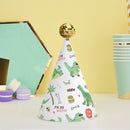 20 PCS Cute Children Bronzing Birthday Hats Cake Baking Decoration Party Hats Golden Ball Cap Dinosaur