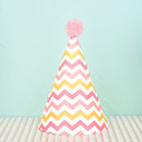 20 PCS Cute Children Bronzing Birthday Hats Cake Baking Decoration Party Hats Pink Ripple