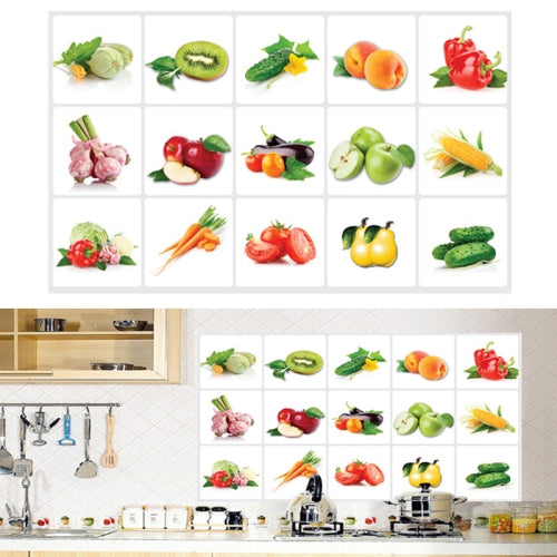 5 PCS High Temperature Resistant Aluminum Foil Kitchen Vegetable Fruit Oil Proof Stickers