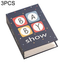 3 PCS 6 Inch 100 Sheets Photo Album 4D Interstitial Album(Baby Show-12)