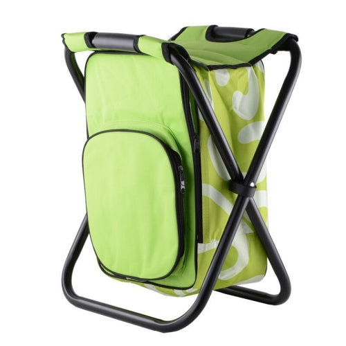 Outdoor Portable Picnic Chair Leisure Fishing Stool Folding Backpack Chair(Green)