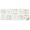 2 Sets Geometric Pattern Staircase Wall Tile Sticker Kitchen Stove Water And Oil Proof Stickers, Specification: S: 10x10cm(HT-014 Light Gold)