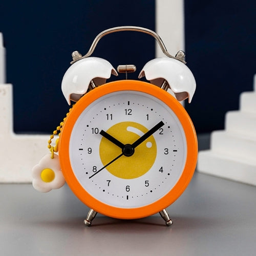 Cartoon Children High Volume Alarm Multifunctional Bedside Clock, Colour: Orange Eggs