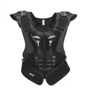 SULAITE Children Skating Back Protector Chest Protector Spine Protector Night Reflective Armor Child Riding Armor, Specification: S(Black)